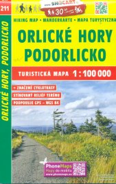 Orlické hory, Podorlicko :turistická mapa 1:100 000 + značené cyklotrasy