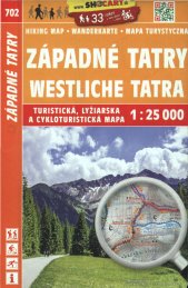 Západné Tatry =Westliche Tatra : turistická, lyžiarska a cykloturistická mapa 1:25 000