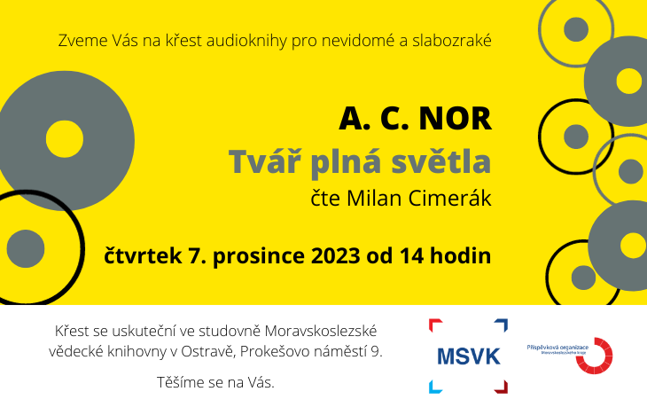 Křest audioknihy Tvář plná světla
